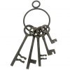 Medieval Dungeon Decorative Key Set of 5 Sturdy Cast Iron