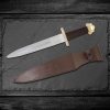 Viking Dagger with Tri Lobed Pure Solid Brass Pommel