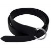 Medieval Leather Belt with Lustrous Steel Ring Buckle