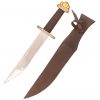 Viking Seax Dagger with Leather Scabbard