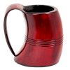 Viking Crimson Horn Tankard Beer Mug Handcrafted Genuine Ox Horn