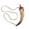 Viking Warrior Gun Powder Horn Handcrafted Genuine Horn Accessory