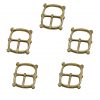 Plain Pure Solid Brass Buckle Set of 5