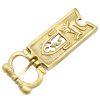 Medieval Closed Thistle Buckle Pure Solid Brass Belt Accessory