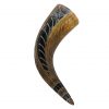 Viking Drinking Ox Horn with Engraved Designs Handcrafted Genuine Ox Horn