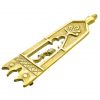 Closed Thistle Pure Solid Brass Belt End Chape
