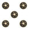 Antique Brass Pentacle Adornments Set of 5 Ideal Leather and Clothing Accessory