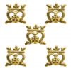 The Crown Pure Solid Brass Leather Mounts Set of 5 Functional Accessory