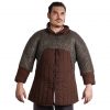 Flat Ring Chainmail Half Haubergeon with Long Sleeves, Riveted and Alternating, ID 9 mm, Mild Steel