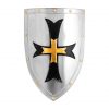 Fantasy Crusader Knight Steel Shield for Décor and Reenactments