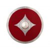Viking Wooden Red Combat Shield with Steel Fittings and Umbo