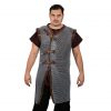 Round Ring Chainmail Byrnie with leather, Butted, 10 mm 16 gauge, Mild Steel