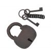 The Pirate Hand Forged Iron Padlock with Functional Paired Keys