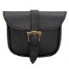 Handmade Leather Belt Bag with Antique Brass Celtic Buckle