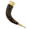 Drinking Horn with Pure Brass Fittings Handcrafted Genuine Ox Horn