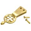 Quatrefoil Pure Solid Brass Belt End Chape Set of 5