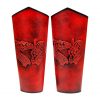 Genuine Leather Bracers with Embossed Fantasy Dragon Design