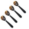 Viking Authentic Horn Spoons Set of 4 Handcrafted Genuine Horn Accessory