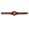 Handcrafted Leather Wrist Band with Tudor Rose Adornment