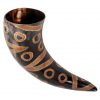 Drinking Horn with Charred Specks Handcrafted Genuine Ox Horn