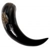 Drinking Horn with Engraved Celtic Knotwork Handcrafted Genuine Ox Horn