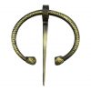Intricate Penannular Antique Brass Brooch Functional Clothing Accessory