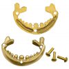 Pure Solid Brass Medieval Belt Mounts Set of 2 Functional Accessory
