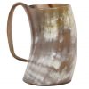 Medieval Viking Horn Tankard Beer Mug Handcrafted Genuine Ox Horn