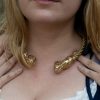 Viking Fenrir Wolf Torc Pure Solid Brass Neck Ring