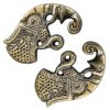 Antique Brass Ravens Paired Mounts Leather and Clothing Accessory