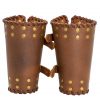 Medieval Studded Authentic Handcrafted Leather Bracers