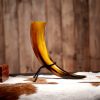 Drinking Horn with Brilliant Finish Handcrafted Genuine Ox Horn