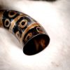 Drinking Horn with Charred Specks Handcrafted Genuine Ox Horn