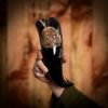 Drinking Horn with Engraved Celtic Knotwork Handcrafted Genuine Ox Horn