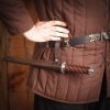 Medieval Rondell Dagger with Genuine Leather Scabbard