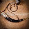 Medieval Viking Gun Powder Horn Functional Genuine Horn Accessory