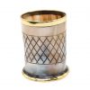 Medieval Viking Horn Shot Glass with Pure Brass Rim Handcrafted Genuine Ox Horn