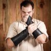 Archer Genuine Leather Single Handed Bracers Functional Arm Protection