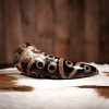 Drinking Horn with Charred Specks Handcrafted Genuine Ox Horn