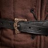Viking leather Belt | Celtic Knot Work Buckle and Belt chape| Genuine Leather| Handmade