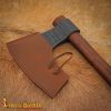 Hand Forged Viking Bearded Axe with Genuine Leather Sheath