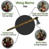 Viking Warrior Axe with Leather Sheath Hand Forged Carbon Steel Head