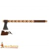 Viking Warrior Axe with Leather Sheath Hand Forged Carbon Steel Head
