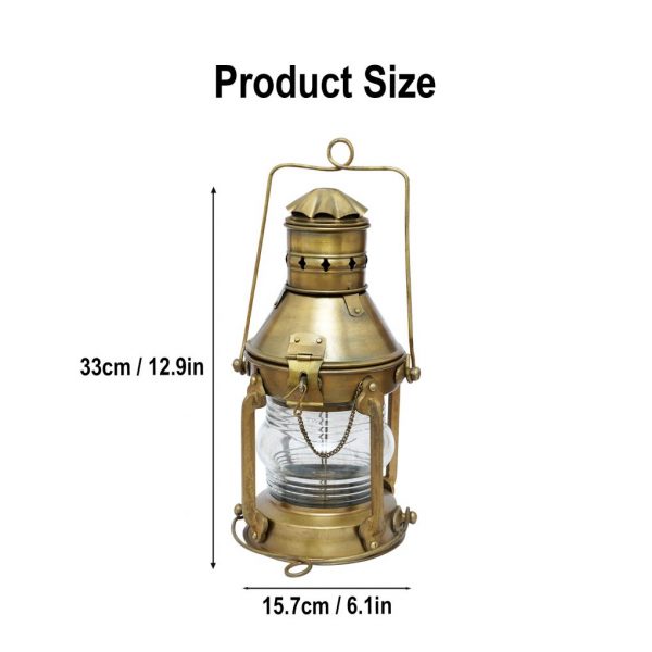 Rustic Vintage Retro Oil Lantern Pure Brass