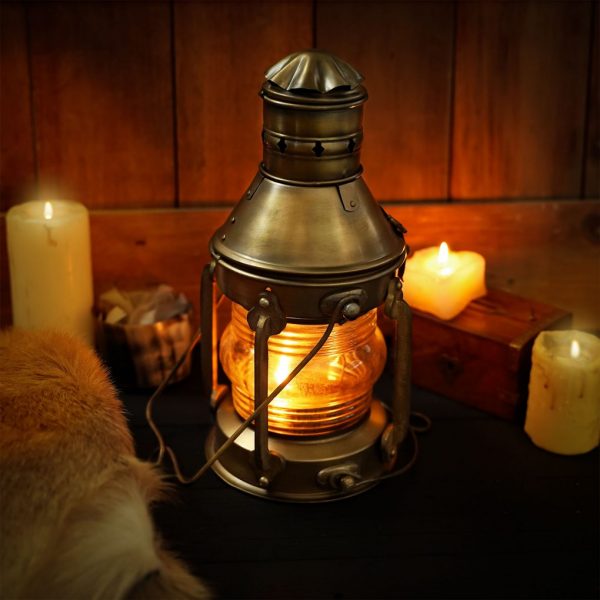 Rustic Vintage Retro Oil Lantern Pure Brass