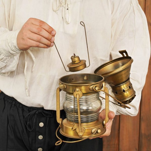 Rustic Vintage Retro Oil Lantern Pure Brass