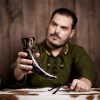 The Charred Crescents Drinking Horn Handcrafted from Genuine Ox Horn
