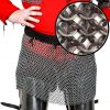 Flat Ring Chainmail Skirt, Wedge Riveted, ID 9 mm, Mild Steel