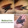 Late Medieval Swallow Tail Hunting Arrowhead with Genuine Leather Sheath