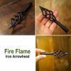 Late Medieval Fire Flame Arrowhead Hand Forged Iron